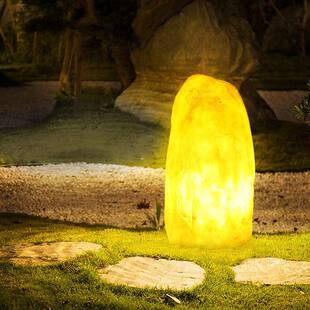 户外石头灯防水灯花园别墅草坪灯树脂庭院发光假石装饰仿石景观灯