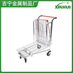 商场双层理货车仓库运输搬运车卖场推车商场金属超市上货车