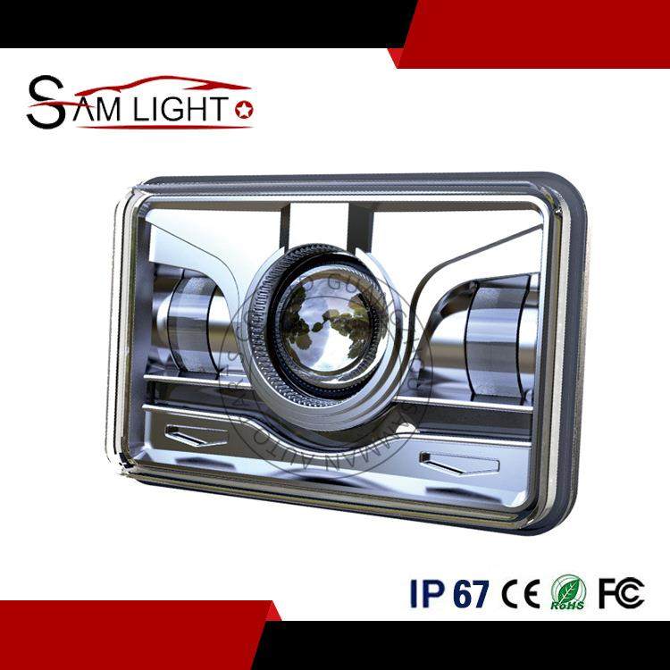 5寸LED45W远近光前大灯4*6牧马人大灯卡车灯LED方灯