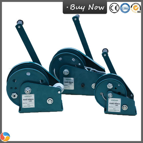 uszhiy牌进口自锁式手摇绞盘JC-C1200LBS小型绞车手动绞盘吊机