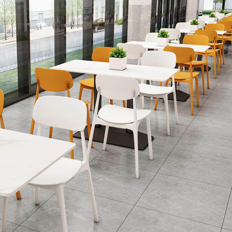 堡员工食堂餐饮小吃快QYJ餐汉店商用粉椅店面厅馆学校饭堂餐餐桌图片