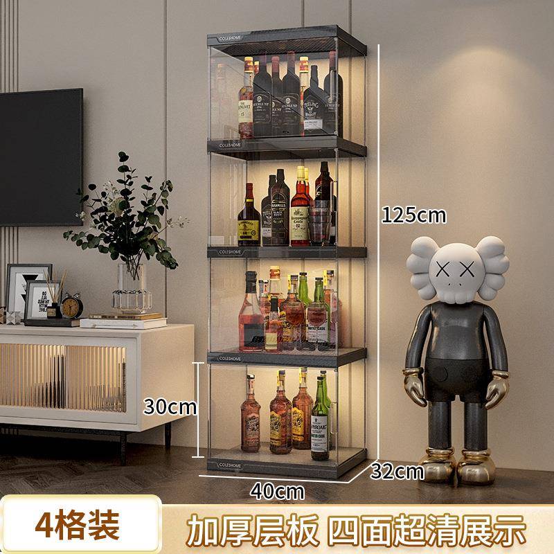 柜置物架客厅墙小型展示2柜02酒5COS年新款家用收靠纳柜轻奢柜子
