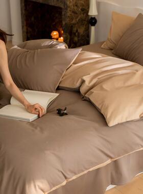 秋被冬新品100S棉磨毛四件套加厚保暖纯全棉床品上DYV用床单套床