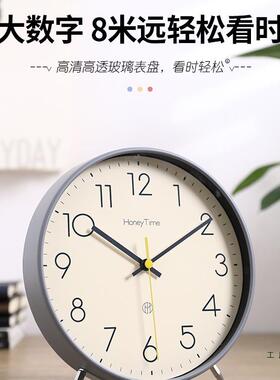桌面时钟摆台座钟表新款闹钟2客厅创意台钟高端钟摆件摆放式OIF20