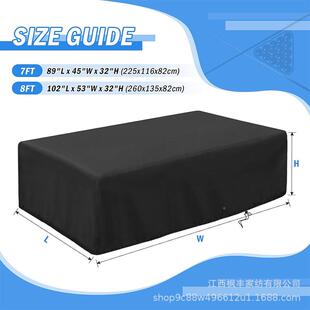 7/8/英尺台球桌罩室内GUN室外9防雨防尘球桌罩体育护用品器材保罩