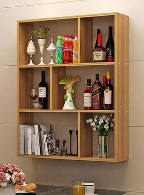 墙书上置物简易挂置物架书架墙壁创意格架子打孔吊柜YQL学生卧壁