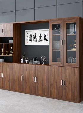 办公办室室文件柜资料档XKZ案柜轻奢办公室公桌储物办公背景展示