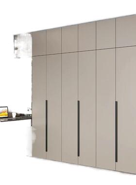 Yl轻a现代简约奢亮衣柜家光用卧室衣带妆台转VRK角书桌一柜体组合