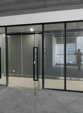 广东玻隔断型板式混单搭断材办公高隔断隔单玻带百叶97901隔断