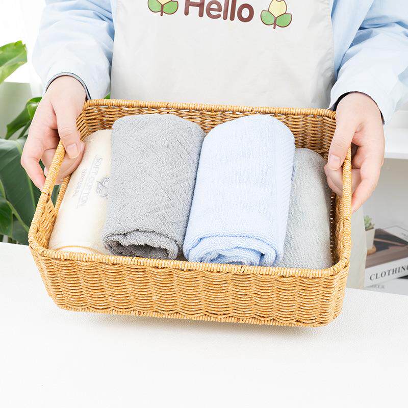 仿藤编THQ茶几收纳筐厅电视客架柜抽屉整理篮容大量家用橱柜子储