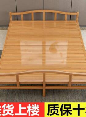 折叠床竹床双单人凉床公子午休午睡家用人办室硬板床竹陪92074护租妙琦