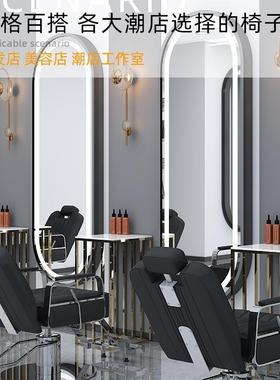 可放倒发廊座剪发美椅发椅子FCF旋转烫染不店钢美发理发店椅子锈