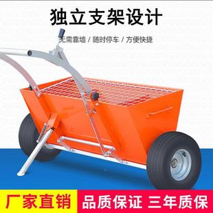 手推式金砂匀QBN撒刚料机小型耐磨地均坪撒料车混凝土地面下料摊