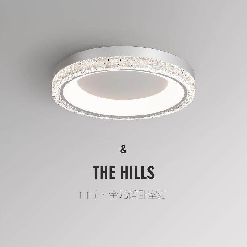 极2简温款馨创意新高端水晶简约圆DZI形卧室灯主卧205年书顶房间