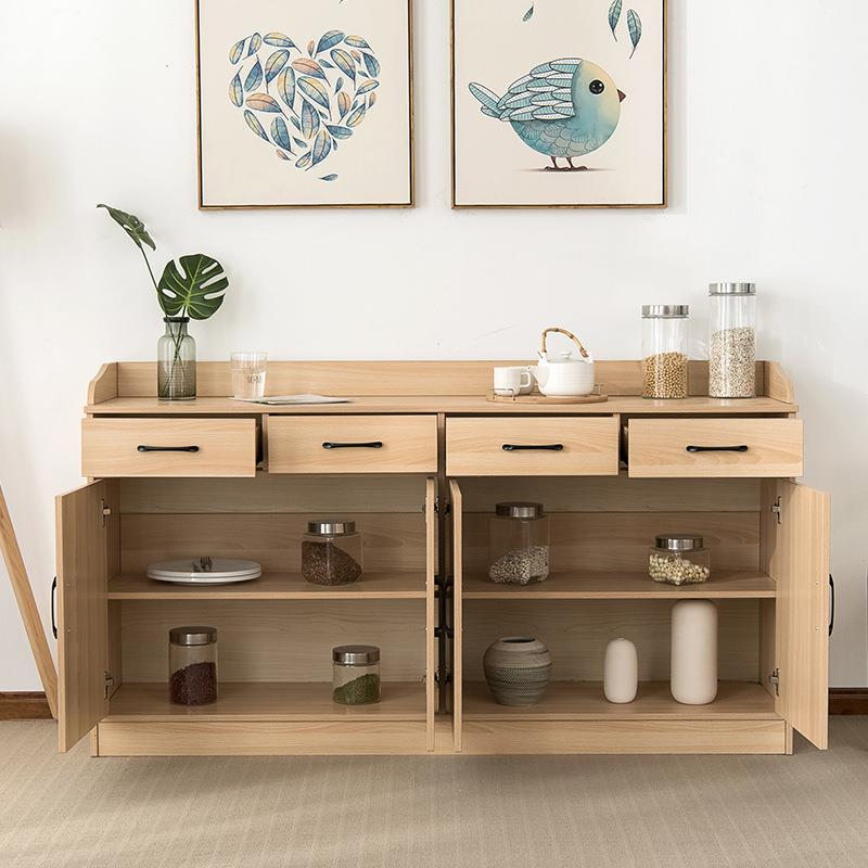 T&办公室茶水柜客厅商一体靠墙柜子储物餐原UIK木色餐柜用备边柜