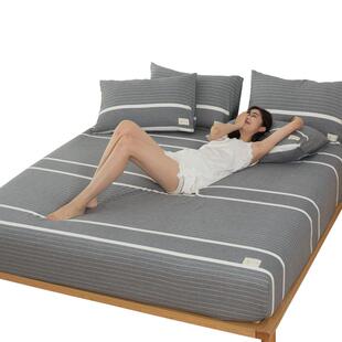 水洗棉床笠TAI单件纯.棉滑固定一米八床罩床垫套格防加高1子8m米