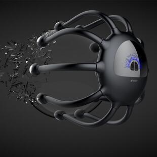 头部按摩仪按摩梳子工业设计产品设计产品外观设计结构头戴