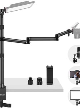 纽尔TL253A+MH022升级桌面补光灯支架适用于vlog光绘人像摄影