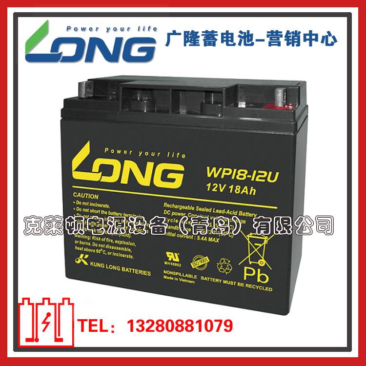 LONG广隆蓄电池WP18-12U/12V18AH电动设备电子仪器电池-现货营销
