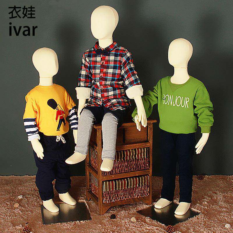 儿童模特道具童装软体儿童模特架全身小孩服装店模特人偶展示申恒