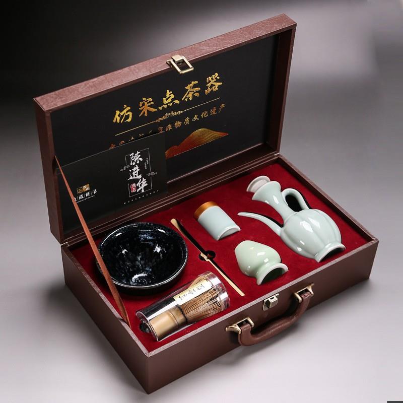 日式仿宋代点茶器具套装茶筅全套执壶工具百本立抹茶茶具茶道碗