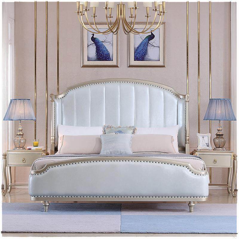 双人欧式床实木后现代简欧主卧法式宫廷公主轻奢婚床
