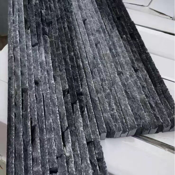 天然流水文化石景观石材外墙砖黑色瀑布造景庭院背景幕墙青石板