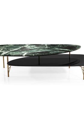 意式TRAPEZE轻奢后现代异形茶几设计师创意普拉d达绿石材客厅家具