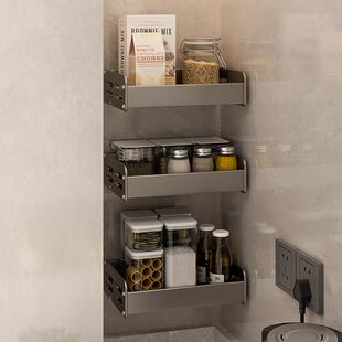 my厨房小尺寸置物架20CM25长宽壁挂式免打孔挂墙15公分小型收纳用