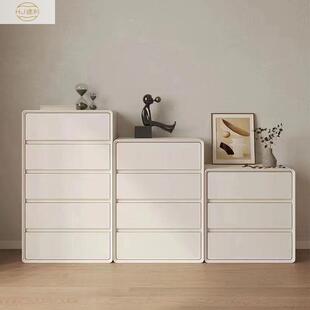 客厅实木五斗柜客厅多层靠墙储物柜简约现代卧室免安装家用床头柜