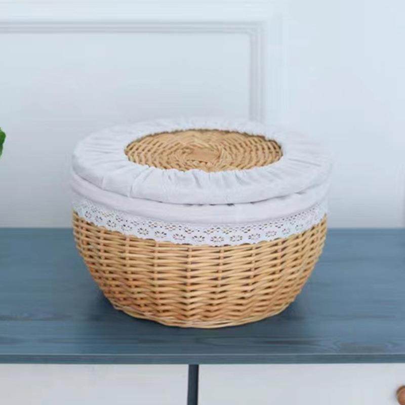 藤编放馒头筐家用竹编收纳筐带盖编织厨房鸡蛋篮馍框柳编保温小框,纺织面料/辅料/配套,纺织机械配件,淘宝优惠券,粉丝福利购,淘宝优惠卷