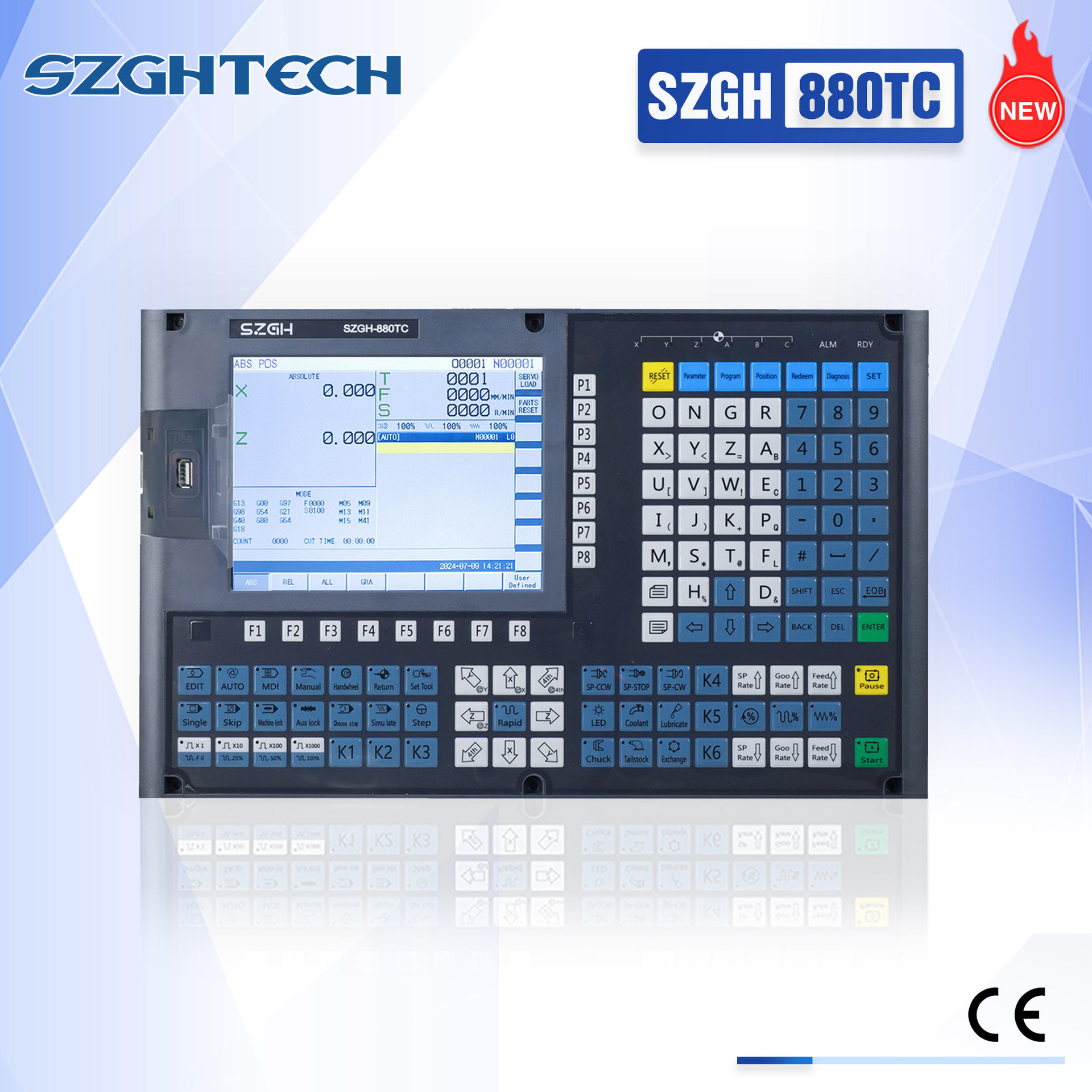 深圳贯虹SZGH-880TC车床控制系统CNC数控控制器支持多语言支持