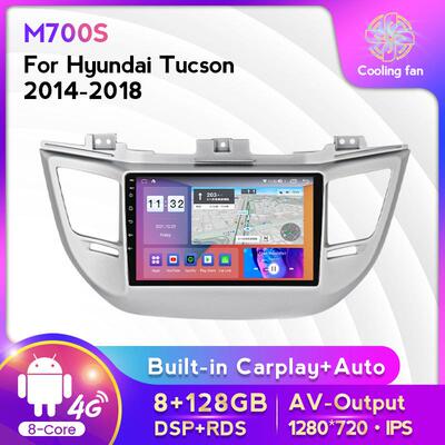 适用于现代圣达菲Tucson14-18款安卓大屏中控车载导航屏幕128