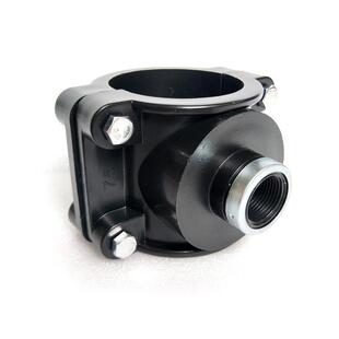 PE75水管增接口90110快速抢修接哈夫节补漏接头三通变径鞍座内丝