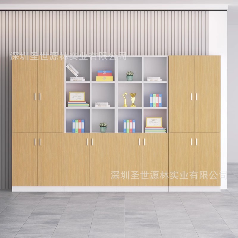 厂家直销办公家具双开门文件柜收纳档案存储资料柜带锁木柜