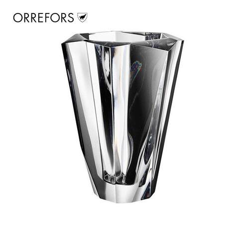 Orrefors进口水晶玻璃PRECIOUS透明花瓶北欧简约家居客厅插花摆件