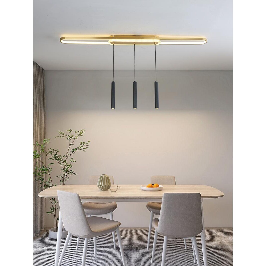 全铜餐厅灯吊灯现代轻奢灯具2025新款茶室饭厅简约大气吧台餐桌灯