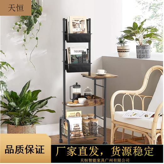 置物架沙发边几床头置物架多场景使用下午茶使用边几带轮