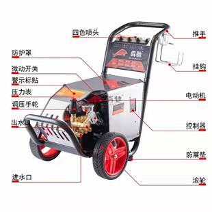 犇驰商用高压清洗机四千瓦380V洗车机电流显示高压清洗机2900Z