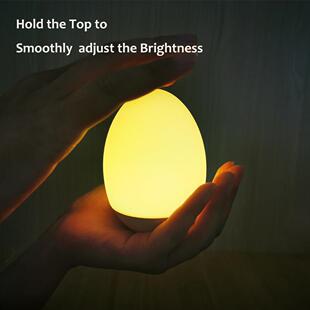 爆款不倒翁鸡蛋形充电七彩nightlight儿童婴儿小夜灯拍拍灯