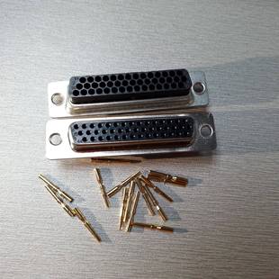 高密度44PIN母头连接器镀金3U型插头 SUB矩形打线式