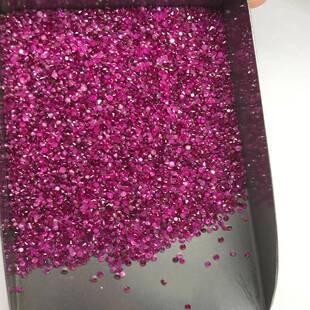 供应天然A-红宝石圆形素面裸石小尺寸首饰镶嵌配石珠可