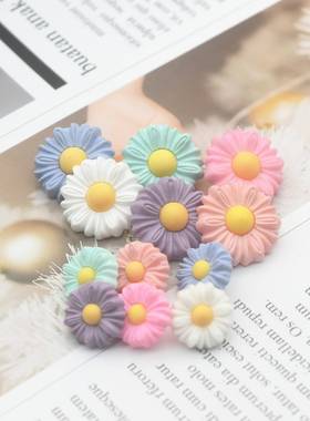 脚厂家塑料小雏菊钮QRF扣高DI手Y制材料手缝扣彩色花朵儿童纽扣