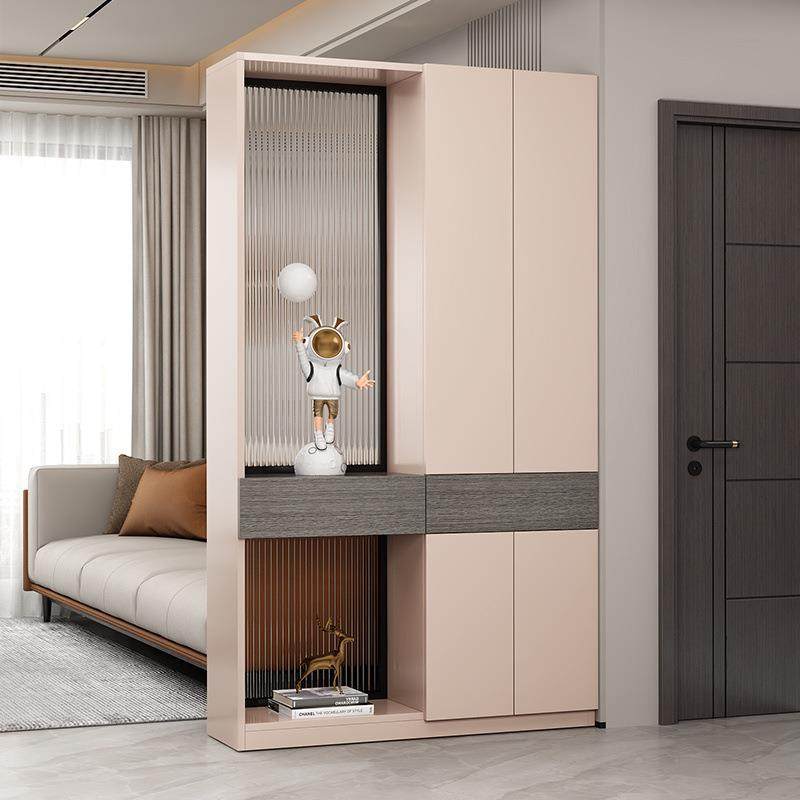 实木入玄户关柜厅柜客厅隔断柜轻976奢玻璃屏风柜进门玄关柜鞋门