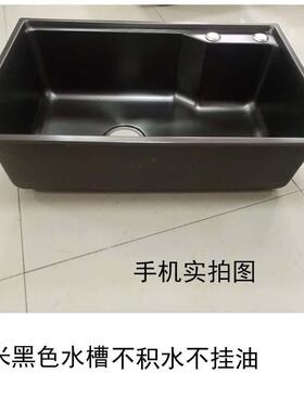 黑色不厨锈水圆盆37163房洗菜钢盆单槽厨房家用洗菜池槽直供