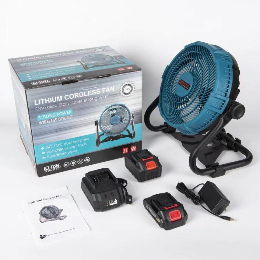 12寸WAPM18B电便携式落地扇工业级户外调露营可挡风扇调速锂锂电