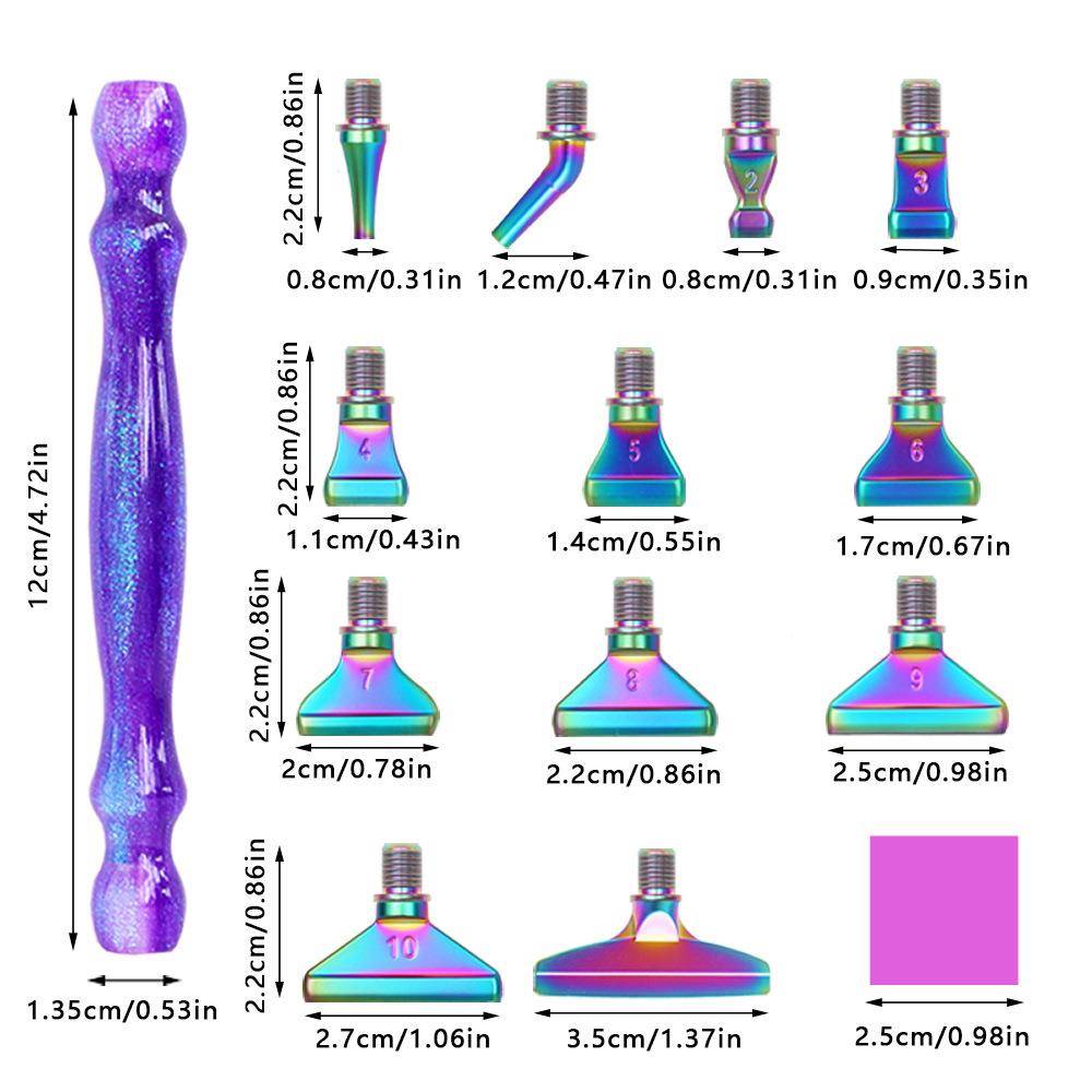 钻石画新塑款螺点钻笔料HCS笔头合金树脂点钻头DIY钻石绣套工具纹