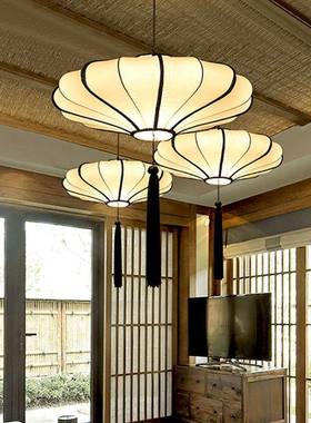 新中式布艺餐吊灯BYG-215国风艺术茶空间客厅酒店火中锅店厅楼婚