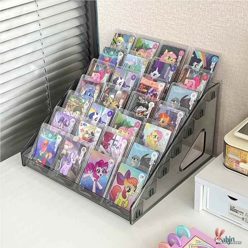 卡片展示架亚克力小卡架吧唧谷子拆F卡收纳架多层卡位盒卡牌卡位