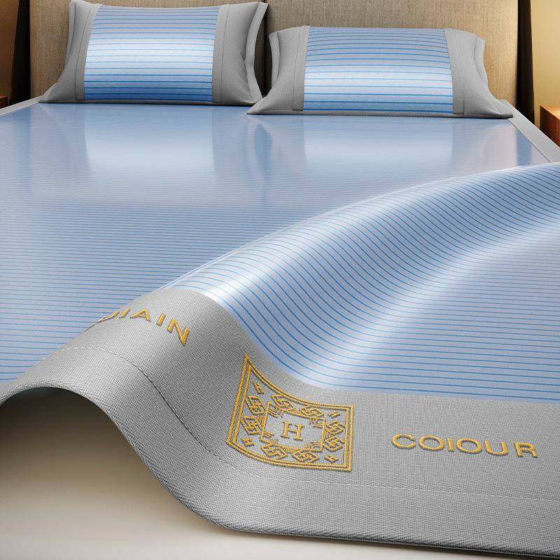 A类凉感冰宿丝藤凉席英文条生纹席透气空调房学舍家用49847486席